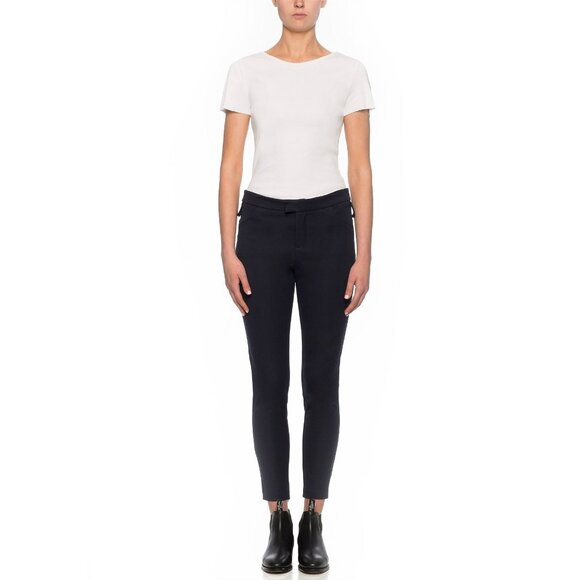 Viktoria & Woods Pants - Viktoria & Woods Australia Navy Quest Slim Fit Cropped Dress Pants 2